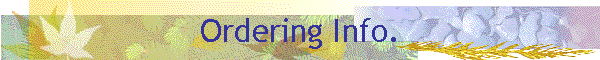 Ordering Info.